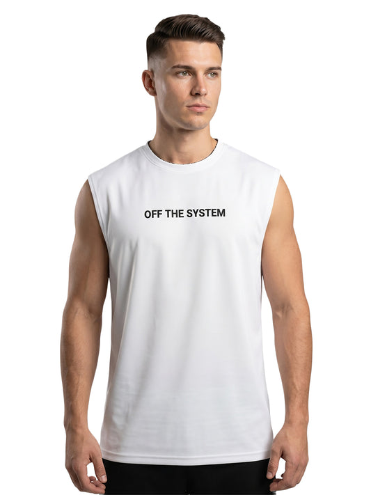 "OFF THE SYSTEM" Minimalist Muscle Tee