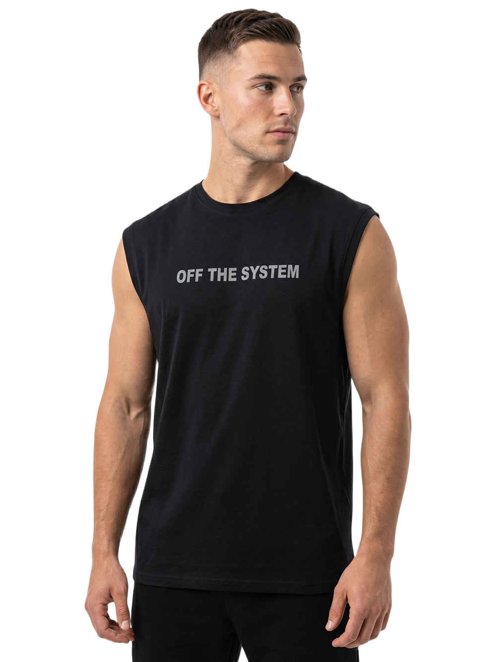 "OFF THE SYSTEM" Minimalist Muscle Tee