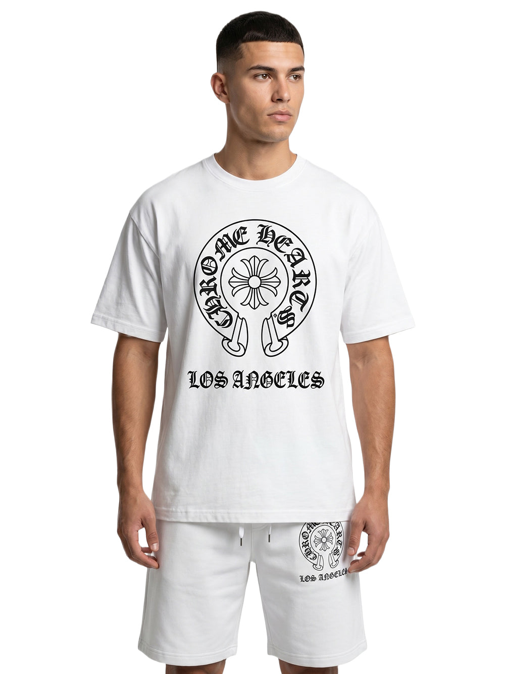 Los Angeles Gothic Crest Oversized Set - White
